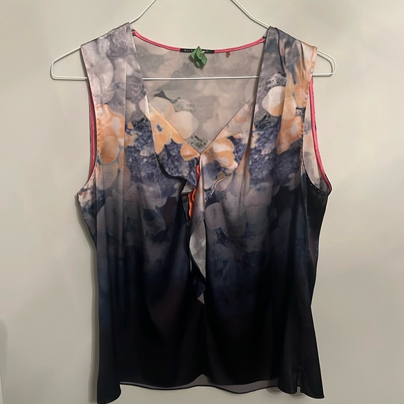Elie Tahari Tops - Elie Tahari Size Large Vintage Woman Designer Sleeveless Top Floral Blouse